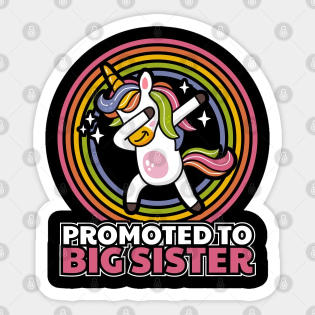 Promoted to Big Sister Unicorn Sticker by aneisha